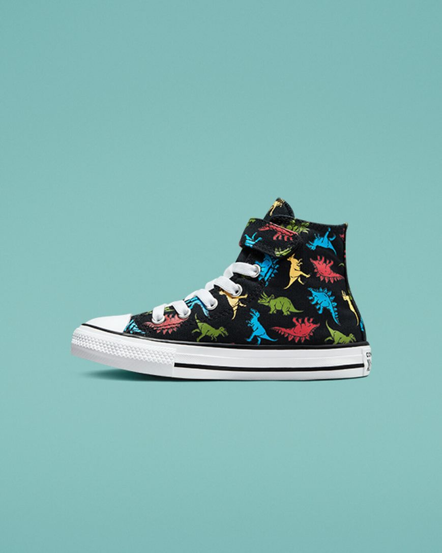 Zapatillas Altas Converse Chuck Taylor All Star Easy-On Dinosaurs Niña Negras Rojas Azules | PE 0P48L7